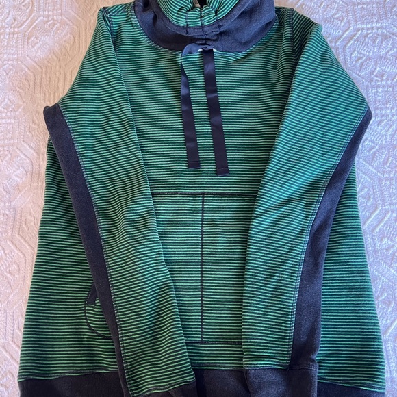 lululemon athletica Tops - lululemon athletica Green and navy Striped sweatshirt